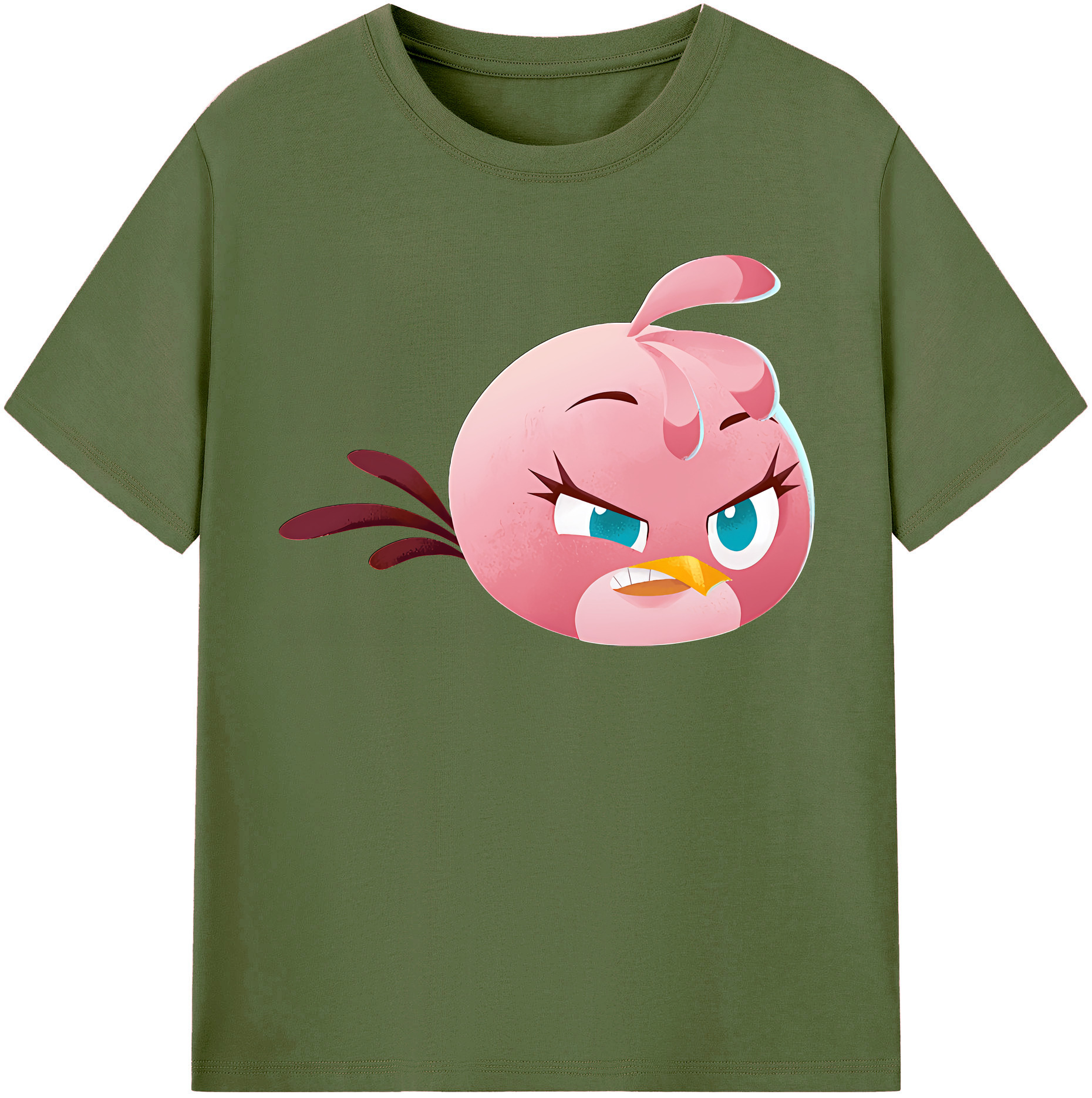 （画像用） Angry Birds アングリーバード 綿100％半袖Tシャツ（フロントプリント）